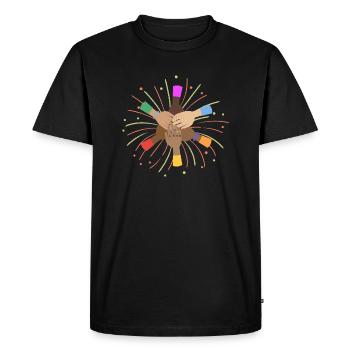 love - T-shirt Premium bio Homme - noir - Devant - Nico (187cm)