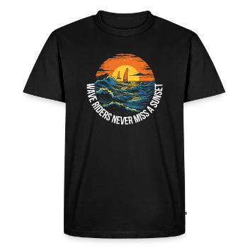 Planche à voile freestyle - T-shirt Premium bio Homme - noir - Devant - Nico (187cm)