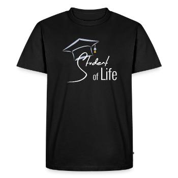 ÉTUDIANT - T-shirt Premium bio Homme - noir - Devant - Nico (187cm)