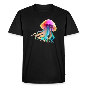 Jellyfish Jellyfish Sea Creature Diving Colorful Gift - Men's Premium Organic T-Shirt - black - Front - Nico (187cm)