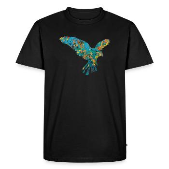 Oiseau bleu - T-shirt Premium bio Homme - noir - Devant - Nico (187cm)