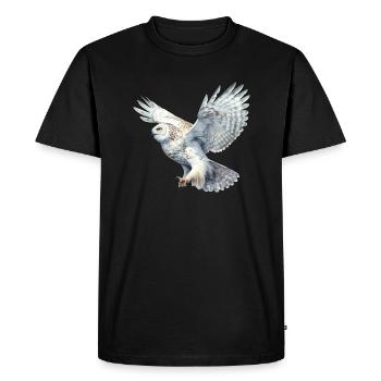 SnowyOwl 04 - Men's Premium Organic T-Shirt - black - Front - Nico (187cm)