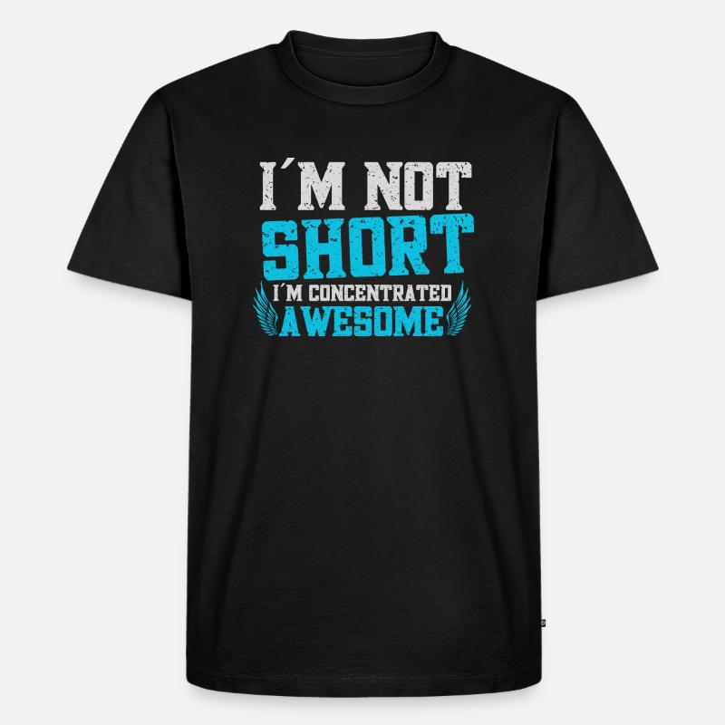Ich bin nicht klein - Männer Premium Bio T-Shirt - Schwarz