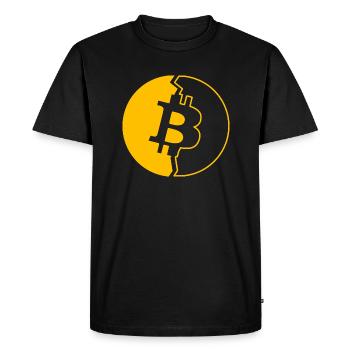 BTC Halving Bitcoin Moon - Men's Premium Organic T-Shirt - black - Front - Nico (187cm)