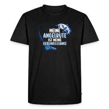 Angler Fishing Fishing Rod Fishing - Men's Premium Organic T-Shirt - black - Front - Nico (187cm)