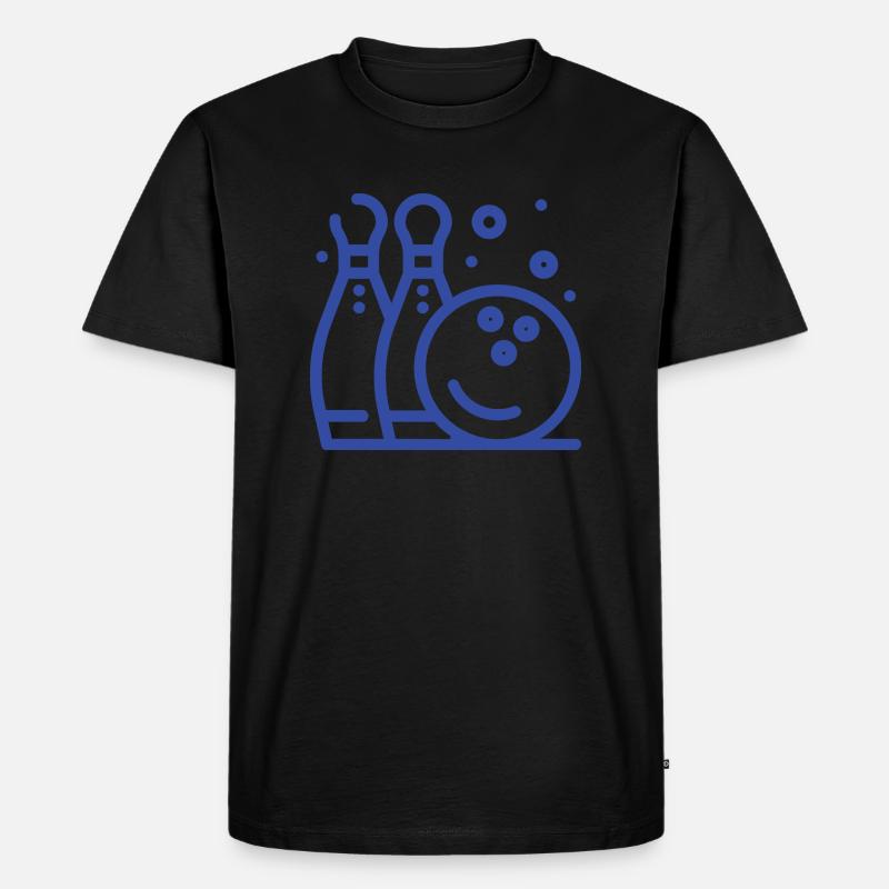 MAC Bowling - Männer Premium Bio T-Shirt - Schwarz