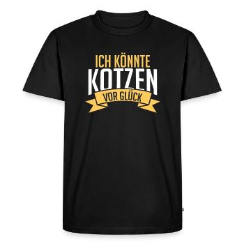 Je suis de si bonne humeur que je pourrais vomir - T-shirt Premium bio Homme - noir - Devant - Nico (187cm)