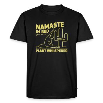 Namaste in Bed - Men's Premium Organic T-Shirt - black - Front - Nico (187cm)
