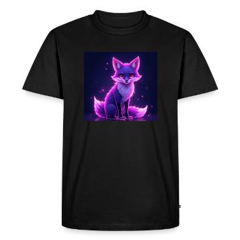 Cottagecore Fox - Men's Premium Organic T-Shirt - black - Front - Nico (187cm)