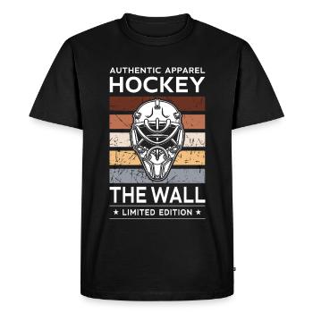 Hockey the Wall - Men's Premium Organic T-Shirt - black - Front - Nico (187cm)