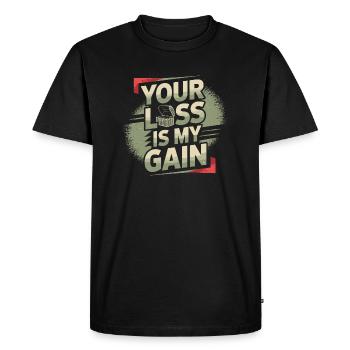 Pour les chasseurs de trésors qui ont le sens de l’humour - T-shirt Premium bio Homme - noir - Devant - Nico (187cm)