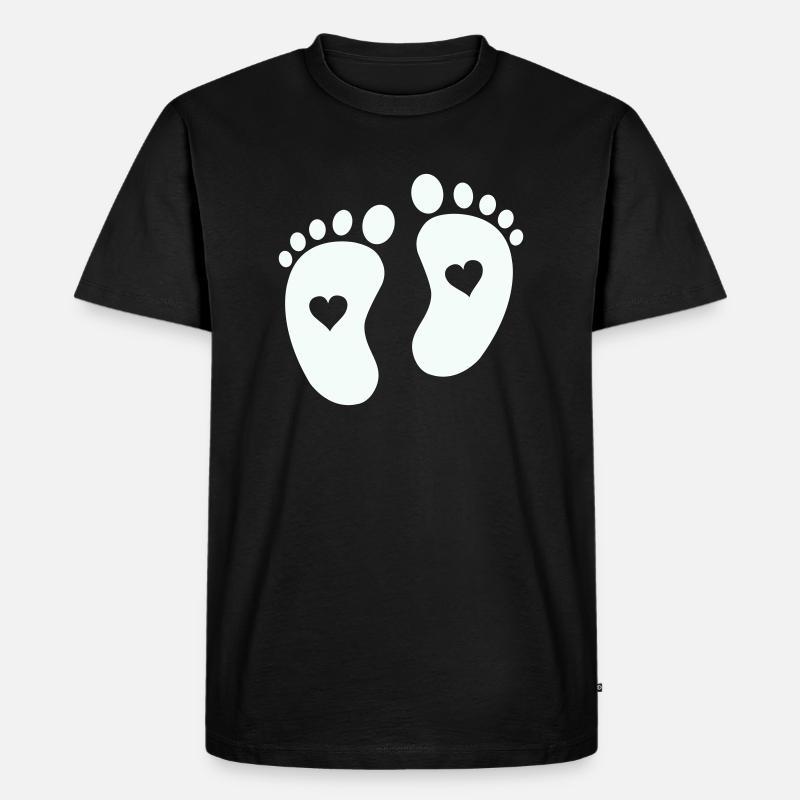 babyfüße - Männer Premium Bio T-Shirt - Schwarz