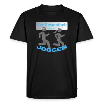 Faire du jogging - T-shirt Premium bio Homme - noir - Devant - Nico (187cm)