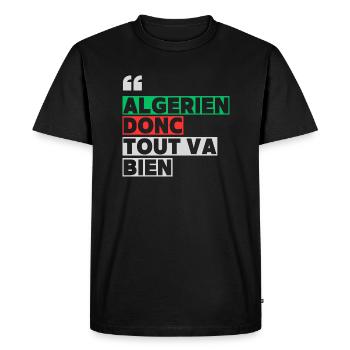 algerien - T-shirt Premium bio Homme - noir - Devant - Nico (187cm)