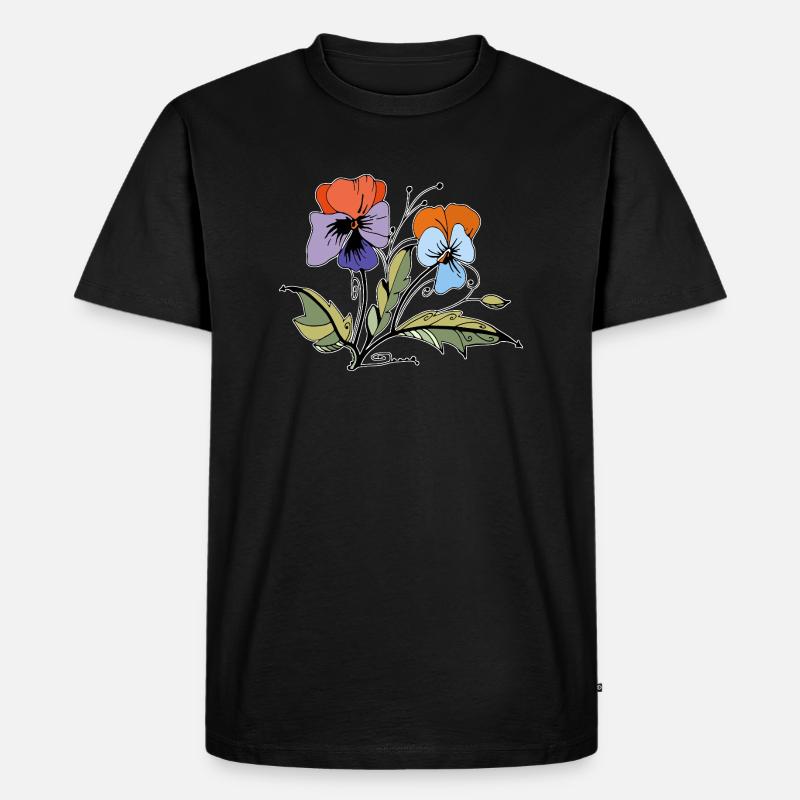 Flowers - Men's Premium Organic T-Shirt - black