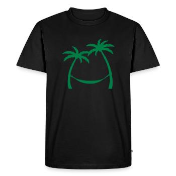 Palmiers été - T-shirt Premium bio Homme - noir - Devant - Nico (187cm)