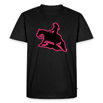 Western Riding woman sliding stop Slider pink - Men's Premium Organic T-Shirt - black - Front - Nico (187cm)