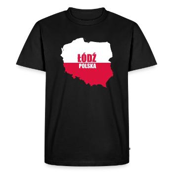 Polska Łódź Lodz Lodz Cadeau Pologne - T-shirt Premium bio Homme - noir - Devant - Nico (187cm)