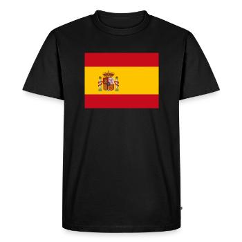 Mouth with the flag of Spain - Men's Premium Organic T-Shirt - black - Front - Nico (187cm)