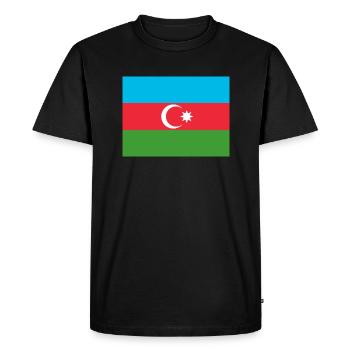 Avec le drapeau Azerbaïdjan - T-shirt Premium bio Homme - noir - Devant - Nico (187cm)