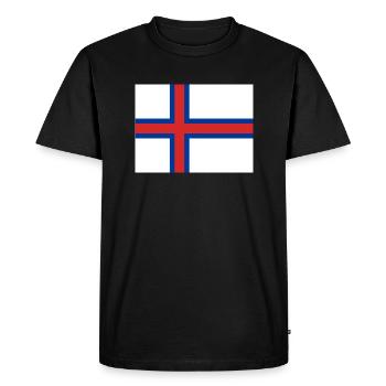 Bouche avec drapeau îles Féroé - T-shirt Premium bio Homme - noir - Devant - Nico (187cm)