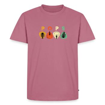 Pops Guitar Picks - Men's Premium Organic T-Shirt - mauve - Front - Nico (187cm)