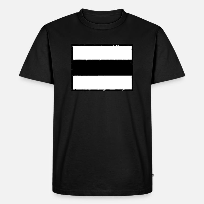Rahmen Schild Design - Männer Premium Bio T-Shirt - Schwarz