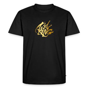 Gold King - Men's Premium Organic T-Shirt - black - Front - Nico (187cm)