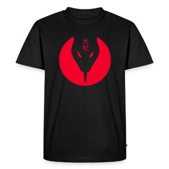Daija, le serpent légendaire japonais - T-shirt Premium bio Homme - noir - Devant - Nico (187cm)