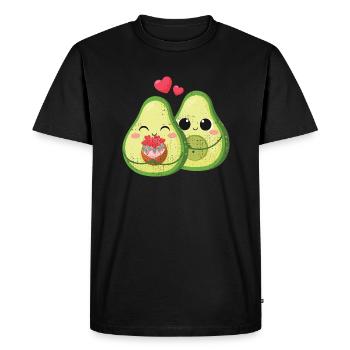 Avocado Trend 2021 - Love Love Couple - T-shirt Premium bio Homme - noir - Devant - Nico (187cm)