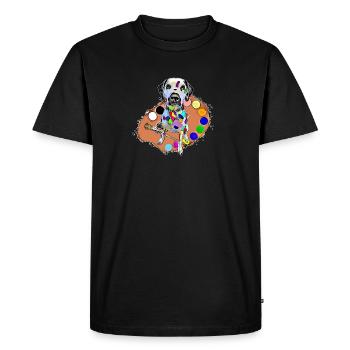 Dalmatiens colorés - T-shirt Premium bio Homme - noir - Devant - Nico (187cm)