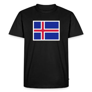 Islande - T-shirt Premium bio Homme - noir - Devant - Nico (187cm)