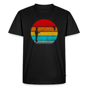 pêche - T-shirt Premium bio Homme - noir - Devant - Nico (187cm)