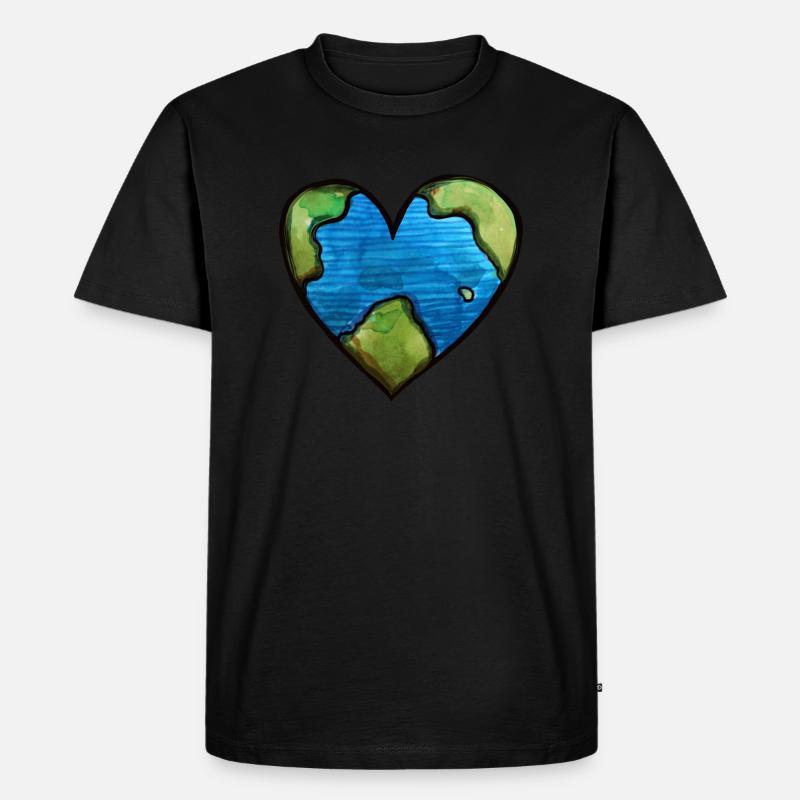 Erde - Männer Premium Bio T-Shirt - Schwarz