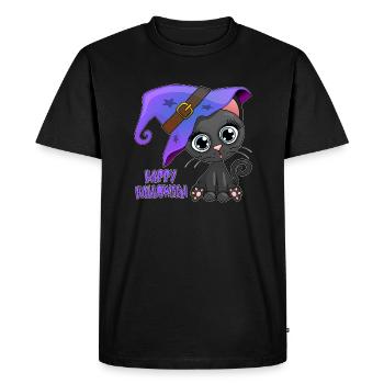 Adorable chaton d'Halloween - T-shirt Premium bio Homme - noir - Devant - Nico (187cm)
