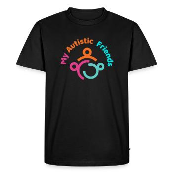 Mes amis autistes - T-shirt Premium bio Homme - noir - Devant - Nico (187cm)
