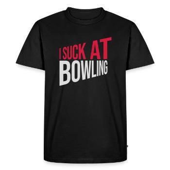 Je suis nul au bowling - T-shirt Premium bio Homme - noir - Devant - Nico (187cm)