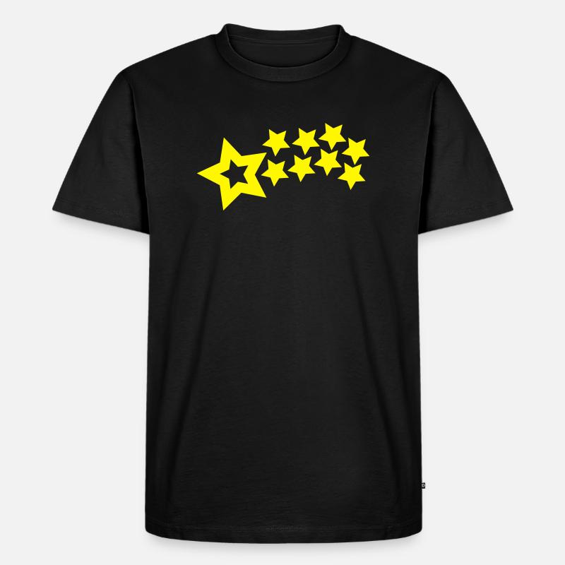 Sternschnuppe / shooting star - Männer Premium Bio T-Shirt - Schwarz
