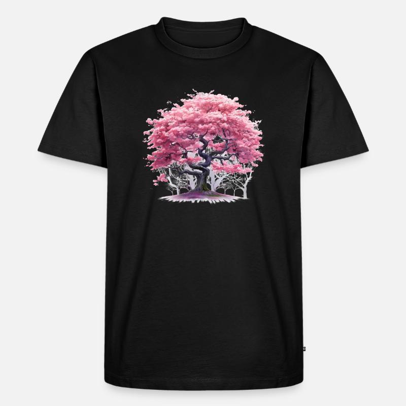Cherry Blossom Tree - Männer Premium Bio T-Shirt - Schwarz
