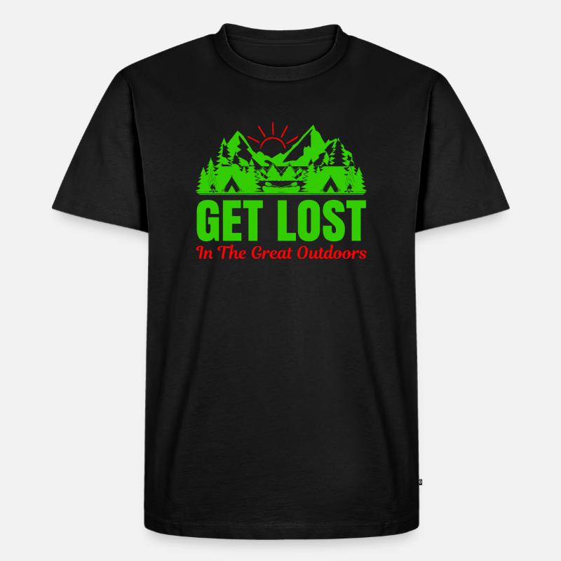 Get Lost - Männer Premium Bio T-Shirt - Schwarz