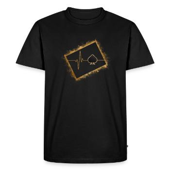 Playing cards, Poker Player - Men's Premium Organic T-Shirt - black - Front - Nico (187cm)