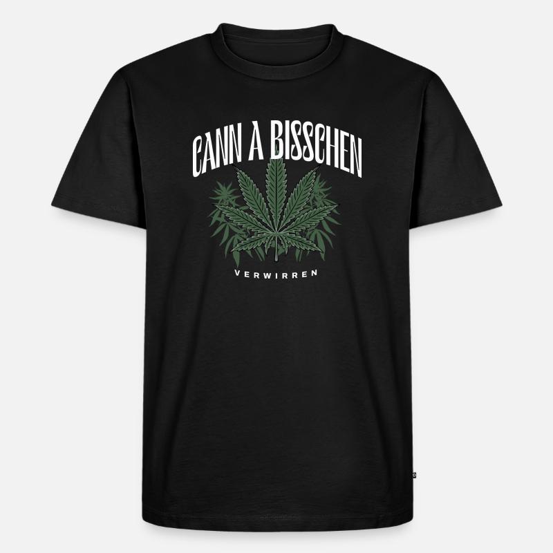 Cann a bisschen verwirren - Männer Premium Bio T-Shirt - Schwarz