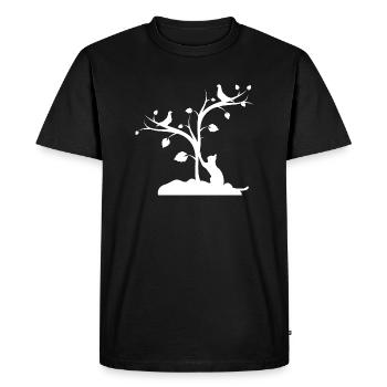 Chat - T-shirt Premium bio Homme - noir - Devant - Nico (187cm)