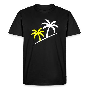 Palm Tree Symbol Beach - Men's Premium Organic T-Shirt - black - Front - Nico (187cm)