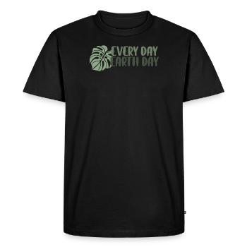 Tous les jours - Jour de la Terre - T-shirt Premium bio Homme - noir - Devant - Nico (187cm)