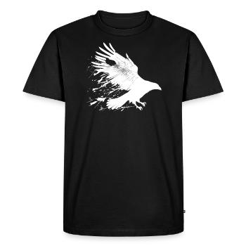 Raven In Battle White Edition - Men's Premium Organic T-Shirt - black - Front - Nico (187cm)