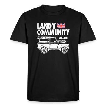 Landy Community - T-shirt Premium bio Homme - noir - Devant - Nico (187cm)
