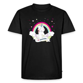 I Love Unicorns - T-shirt Premium bio Homme - noir - Devant - Nico (187cm)