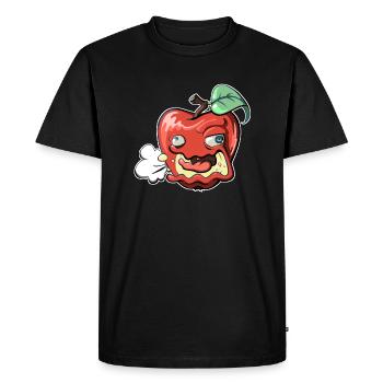 Apple - Men's Premium Organic T-Shirt - black - Front - Nico (187cm)