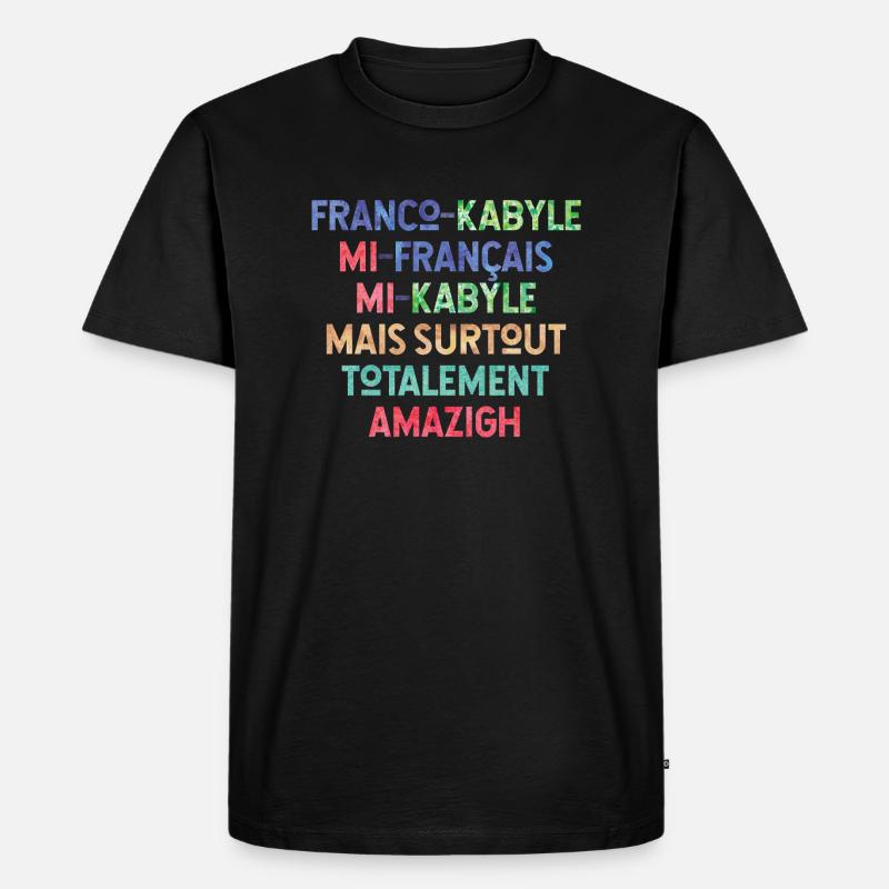 Franco-Kabyle - Männer Premium Bio T-Shirt - Schwarz